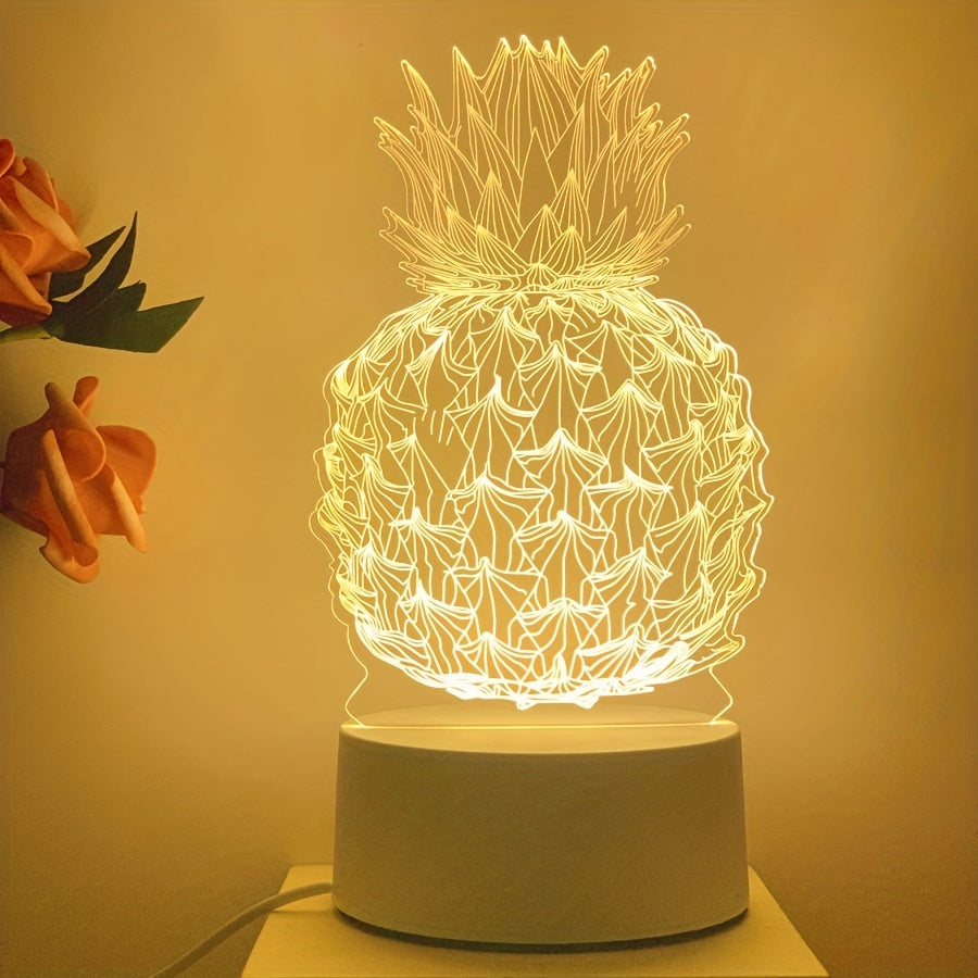 TropiGlow – Lampe de nuit LED 3D Ananas