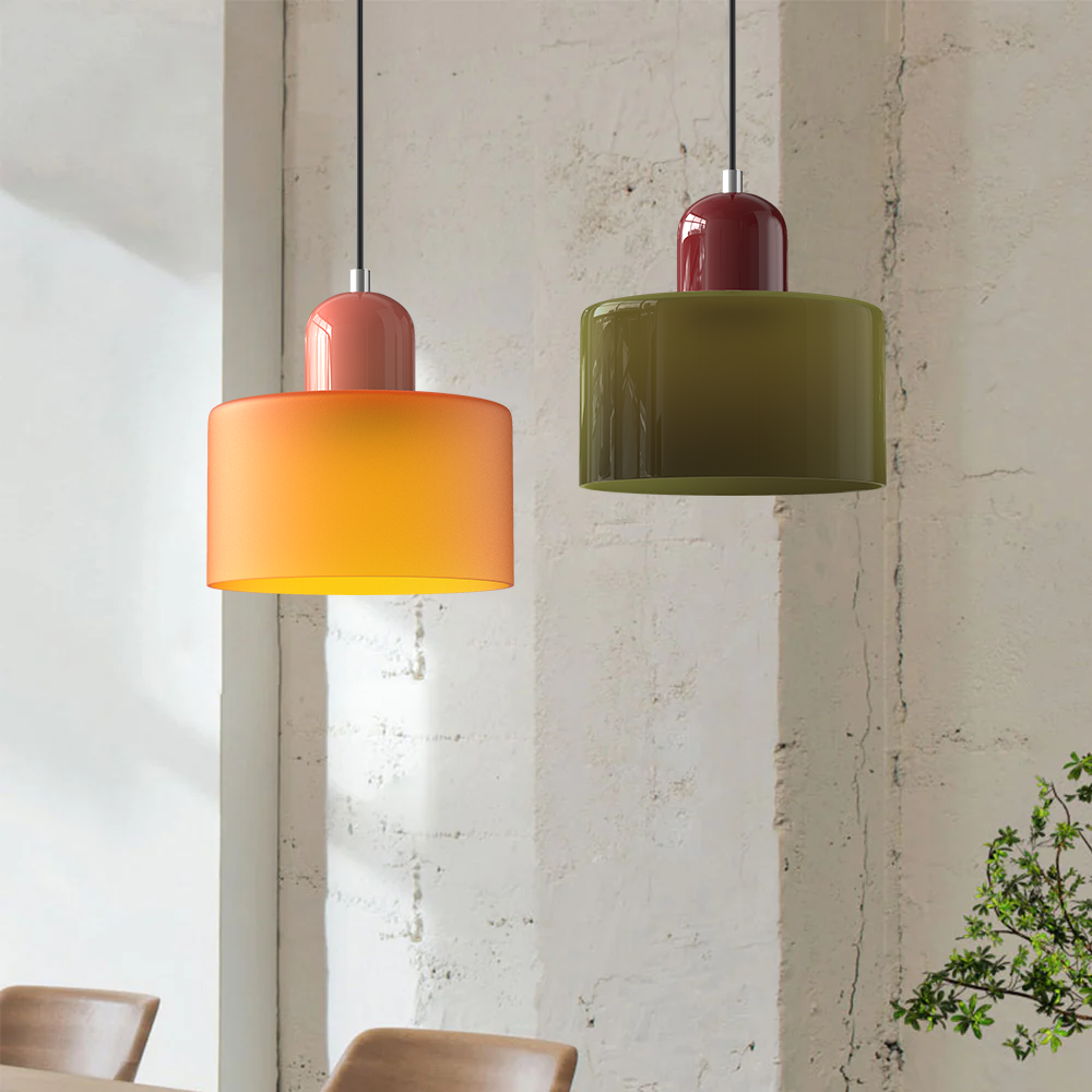 Lumisio – Suspension en Verre Style Bauhaus, Créative, Salon