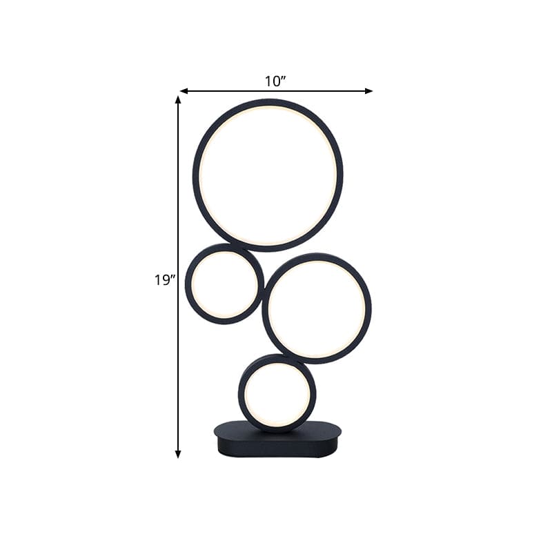 Luméora – Lampe de Table LED Dorée à Structure Superposée pour Salon