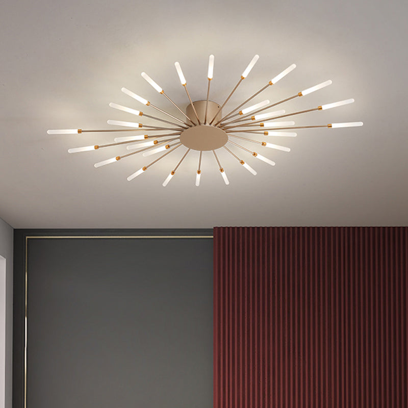 ÉclatNova – Plafonnier LED Moderne Explosion Doré Salon