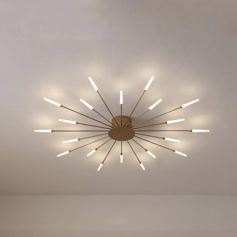 ÉclatNova – Plafonnier LED Moderne Explosion Doré Salon