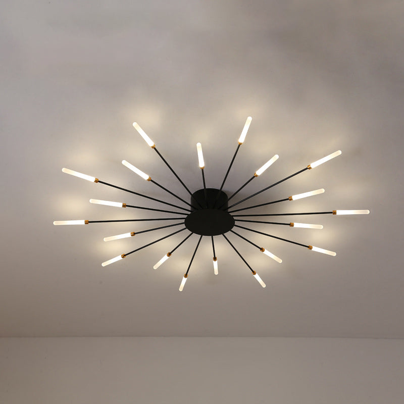 ÉclatNova – Plafonnier LED Moderne Explosion Doré Salon