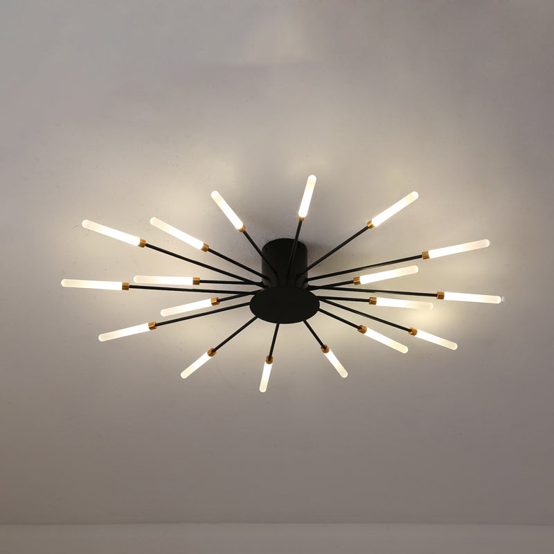 ÉclatNova – Plafonnier LED Moderne Explosion Doré Salon