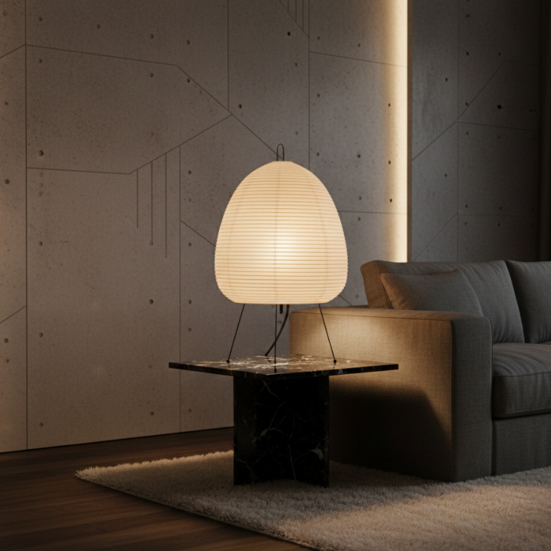 ZenLicht – Lampe de table japonaise en papier de riz