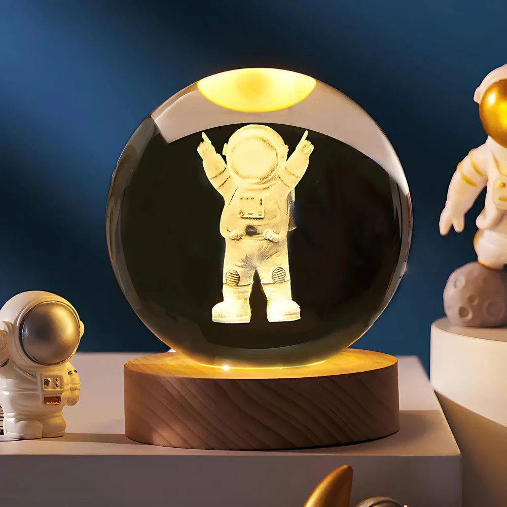 Boule Lumineuse Cristal – Lampe LED Colorée pour Chambre