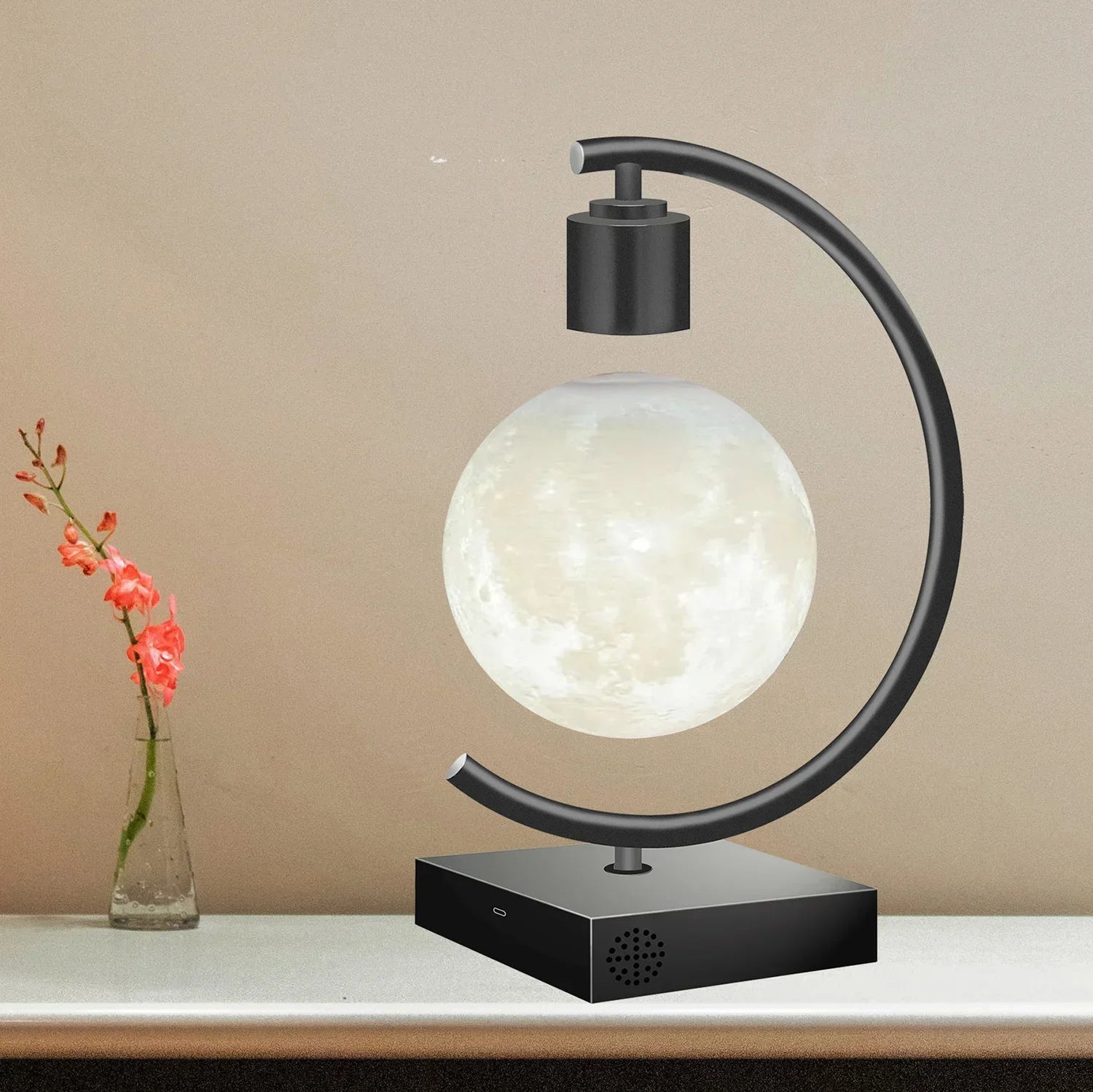 MoonGlide – Lampe lune flottante innovante avec LED dimmable