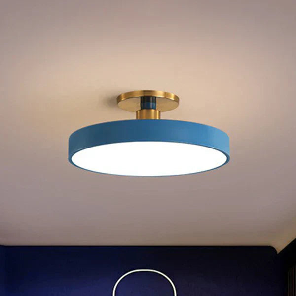 Plafonnier LED Rond Style Nordique Blanc – Salon Moderne