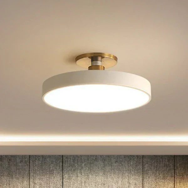 Plafonnier LED Rond Style Nordique Blanc – Salon Moderne