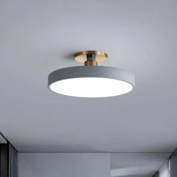 Plafonnier LED Rond Style Nordique Blanc – Salon Moderne