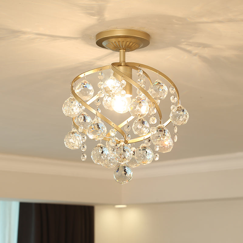 LumaBella – Plafonnier Semi-Encastré Postmoderne Cristal Spiraal