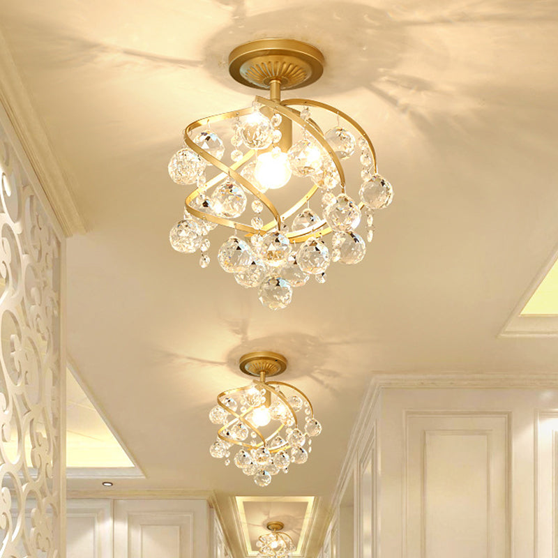 LumaBella – Plafonnier Semi-Encastré Postmoderne Cristal Spiraal