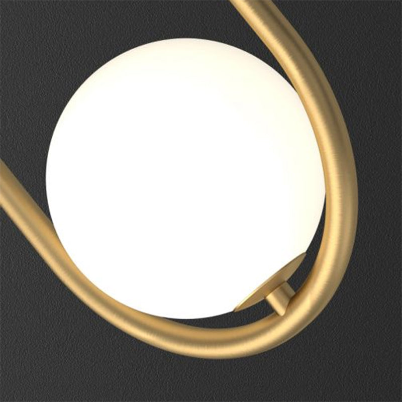 GloLux Duo – Lampe de Table à Finition Dorée avec 2 Globes en Verre