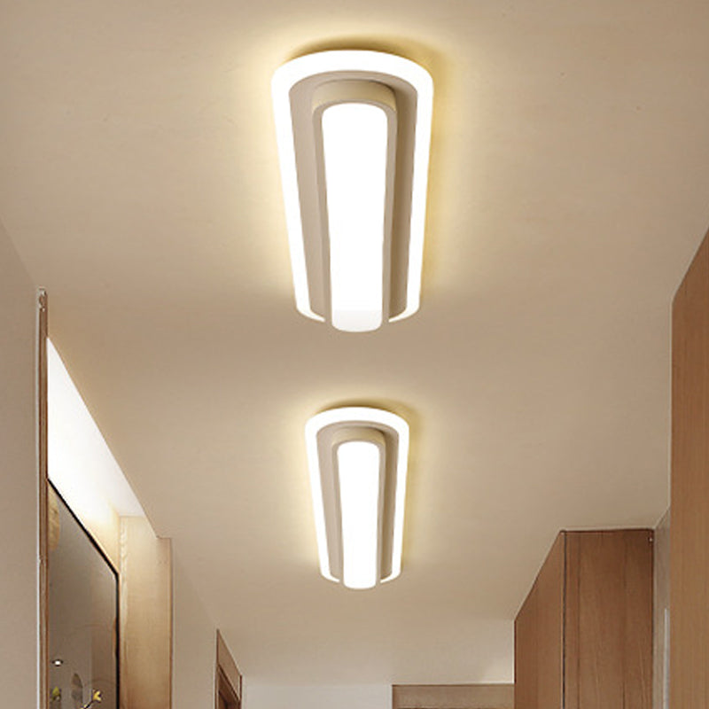 LumoOval – Plafonnier LED Ovale Moderne Noir/Blanc Salon