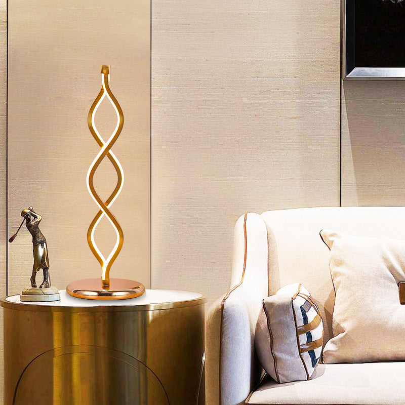 Aurévia – Lampe de Table LED Art Déco Dorée pour Salon