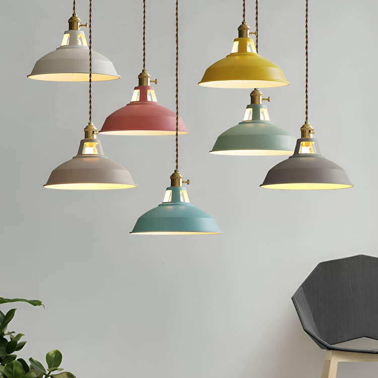 Suspension Vintage Métal 1-Lumière pour Restaurant Moderne