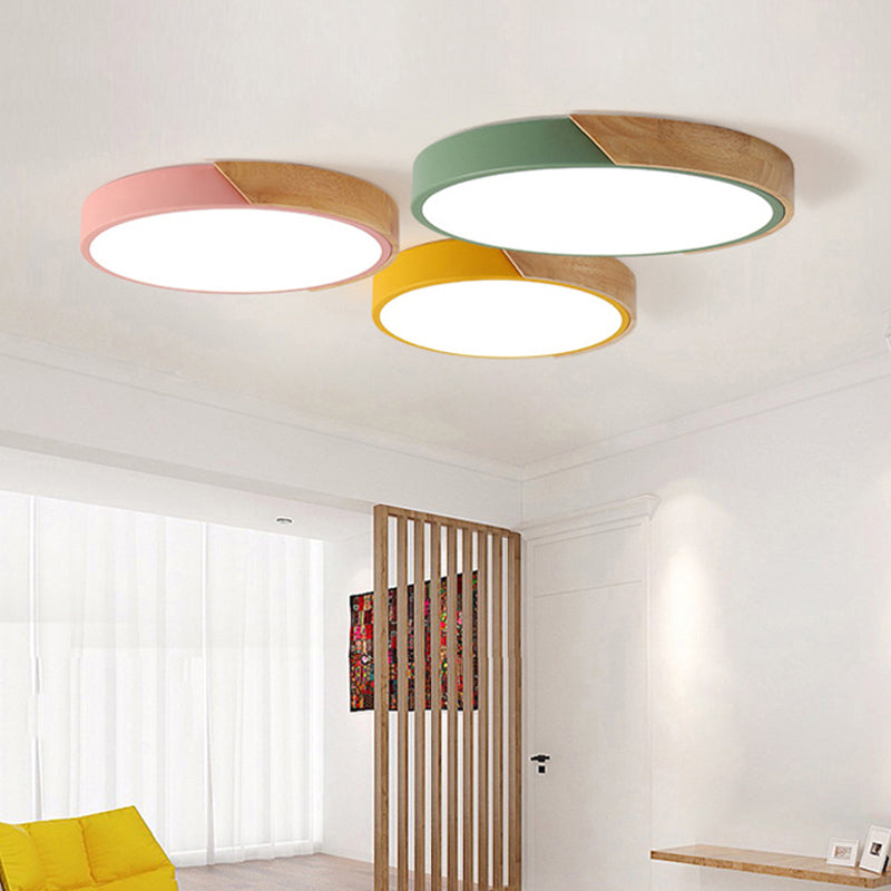 Averia – Plafonnier LED Rond Moderne Finition Blanc Salon