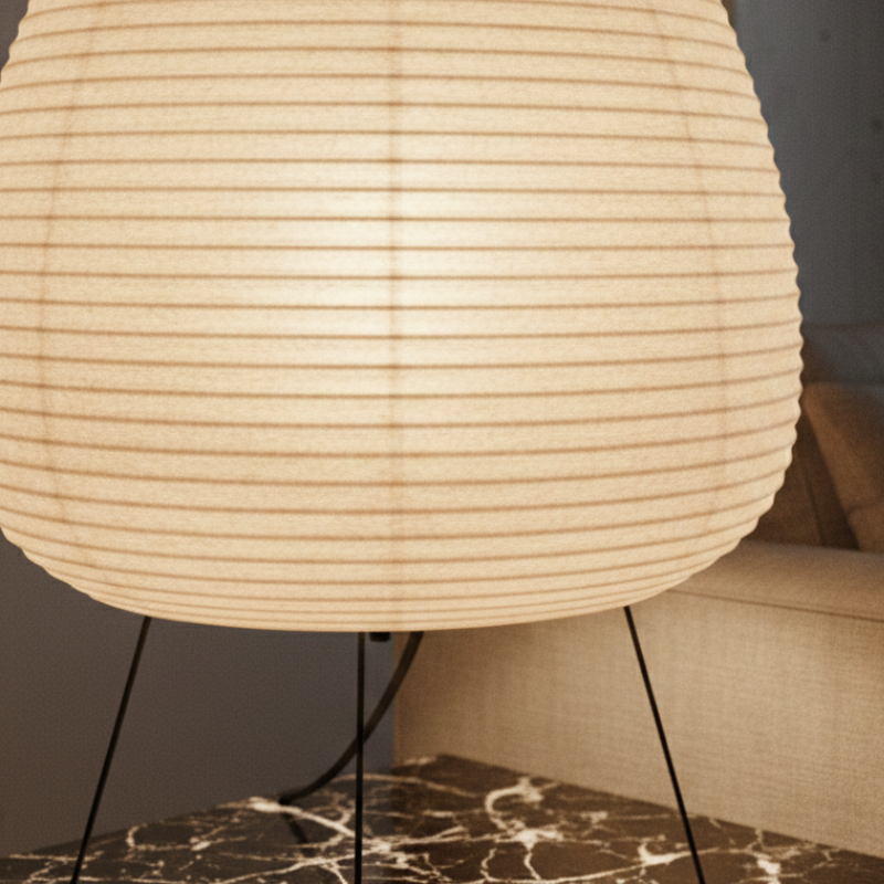 ZenLicht – Lampe de table japonaise en papier de riz