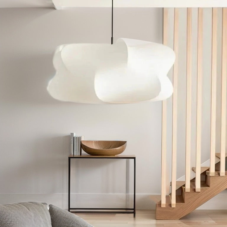 Suspension Japonaise en Soie LED Warm Blanc pour Salon