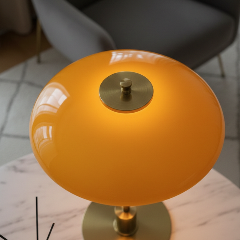 Lumiora – Lampe de Table Nordique LED, Minimaliste, Salon, Verre