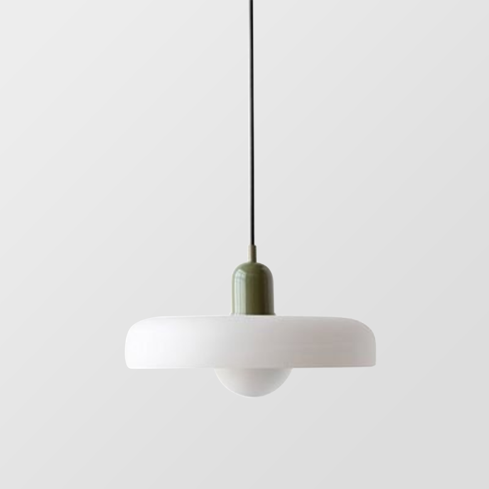 LuminoBau – Suspension Bauhaus en Verre Coloré, Design Moderne, Intérieur