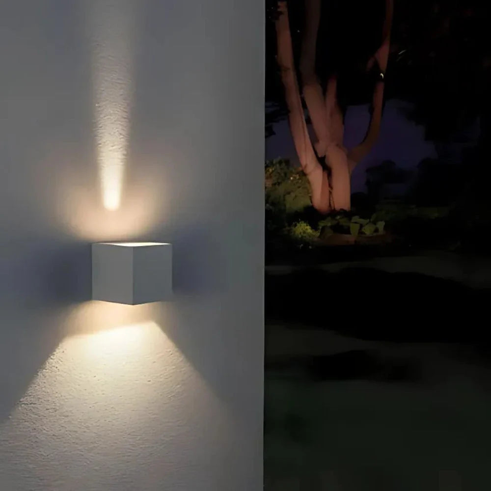 Applique murale LED blanc chaud pour extérieur jardin étanche design moderne décorative et autonome