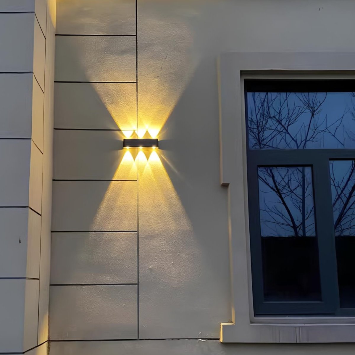 Applique murale solaire LED blanc chaud extérieur jardin IP65 aluminium moderne