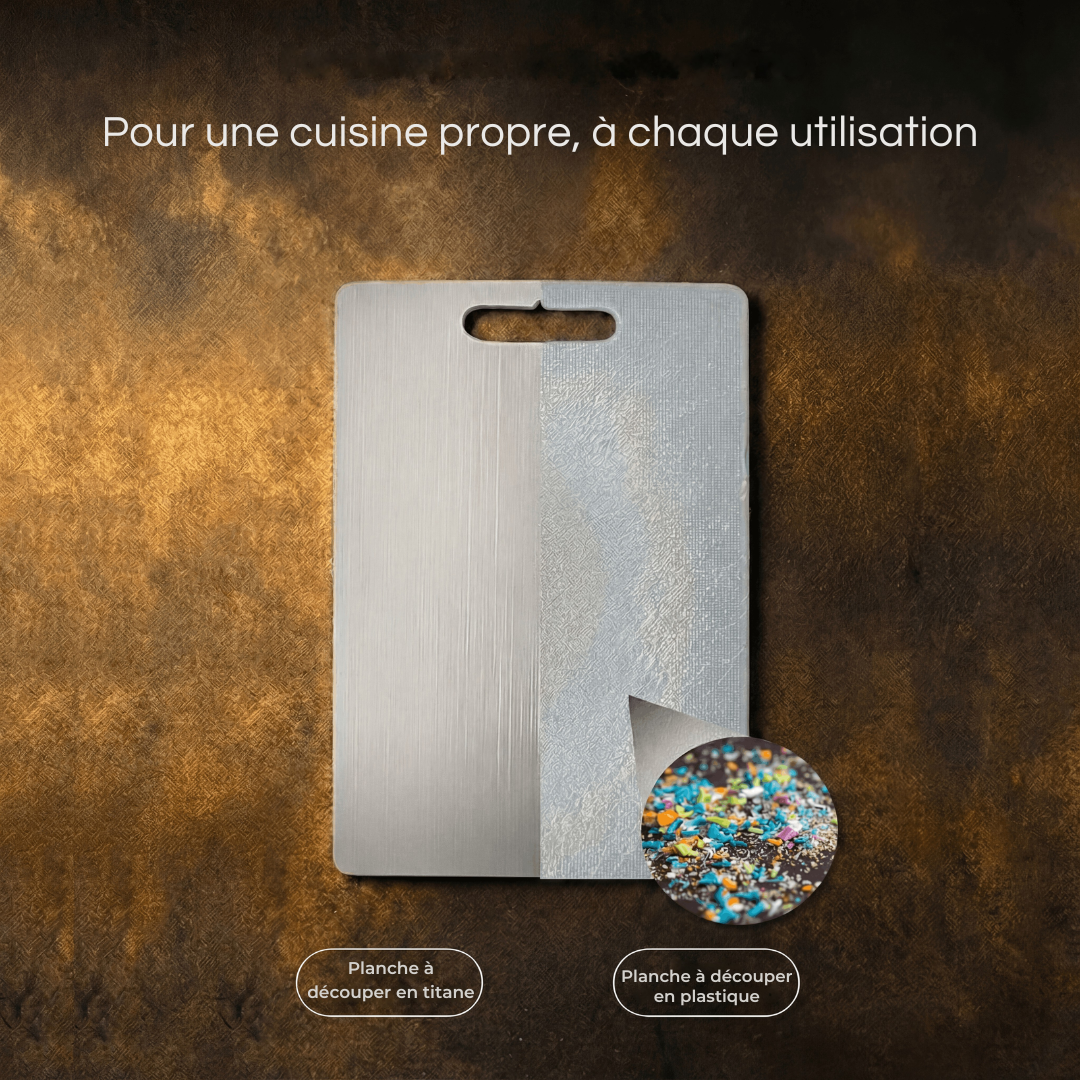 Planche à Découper | Titane Durable, Résistante aux Taches