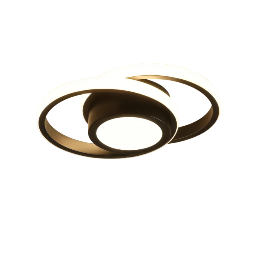 Orbis – Plafonnier LED Double Anneau Moderne Blanc Salon