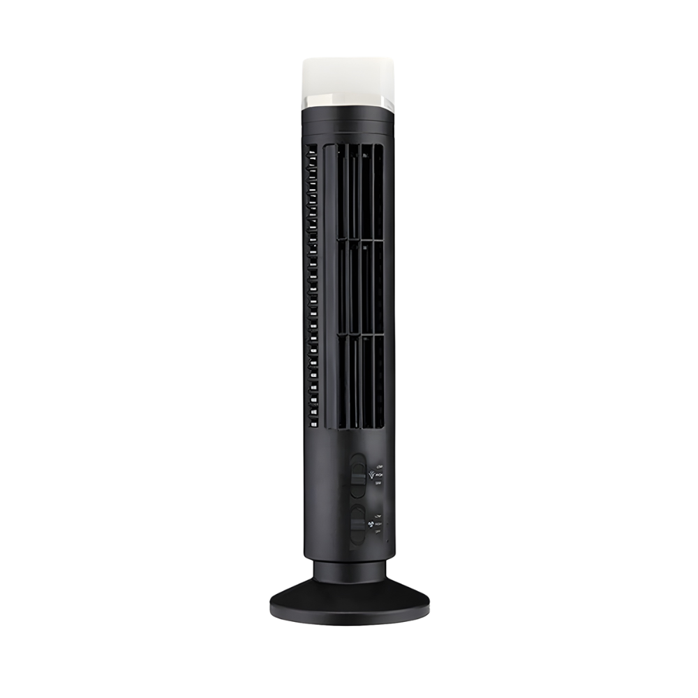 Mini climatiseur sans pales – Ventilateur de table USB compact à 2 vitesses