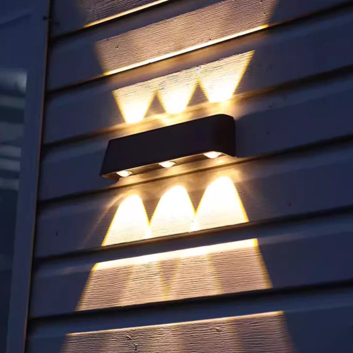 Applique murale solaire LED blanc chaud extérieur jardin IP65 aluminium moderne
