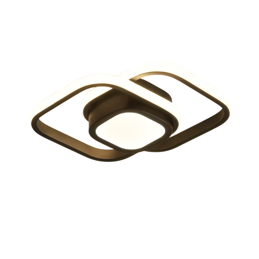Orbis – Plafonnier LED Double Anneau Moderne Blanc Salon