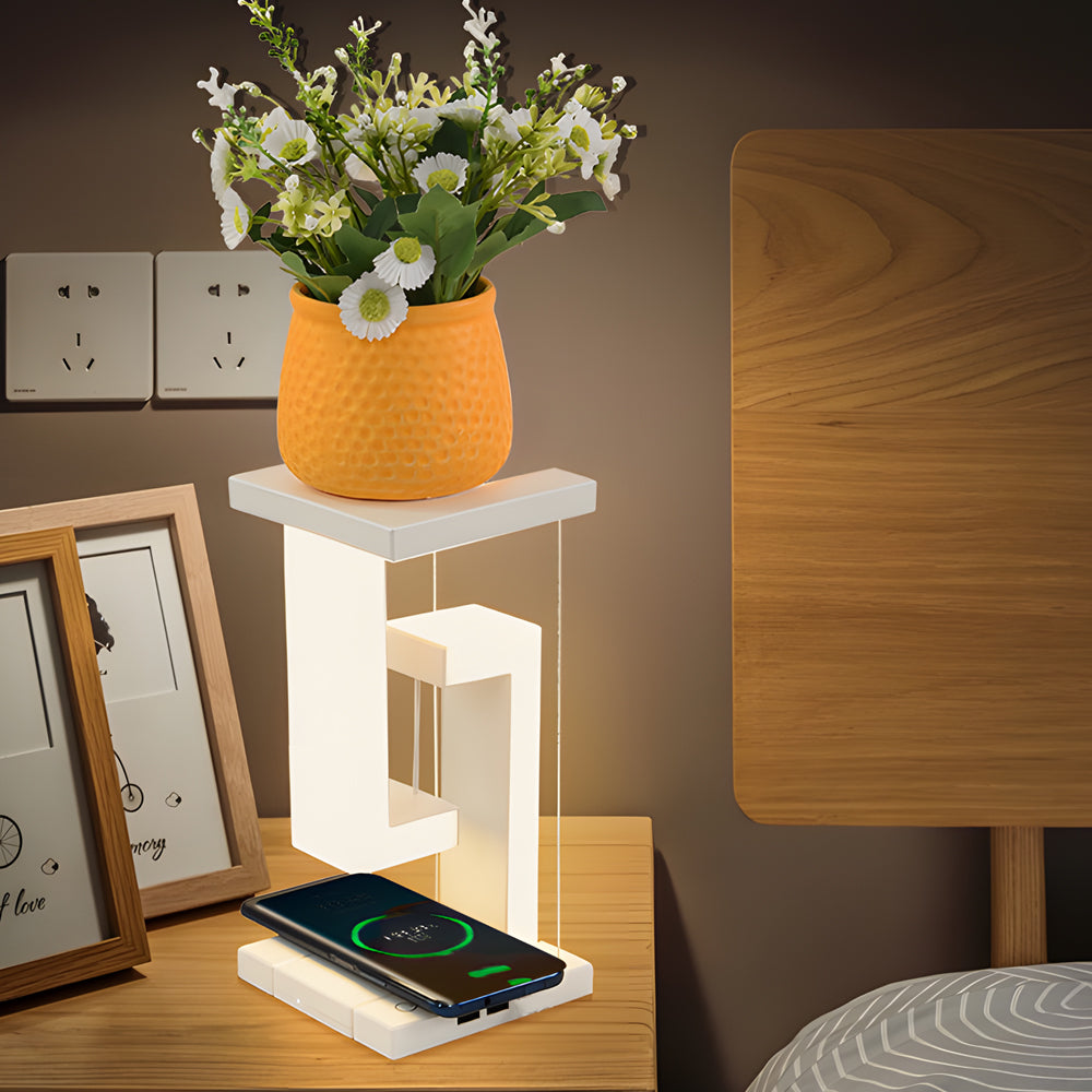 EclipseLite – Lampe de table moderne flottante avec LED et charge sans fil