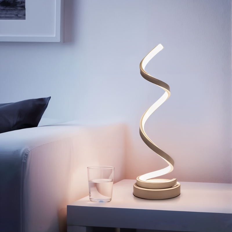 LunaGlow – Lampe de table LED chaude pour salon, blanc