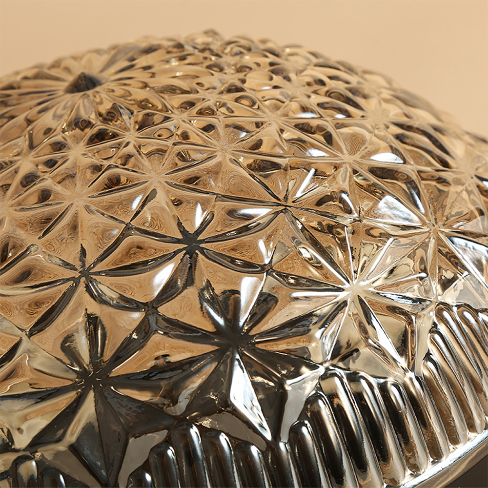 CrystalBreeze – Plafonnier en Verre Strié pour Chambre