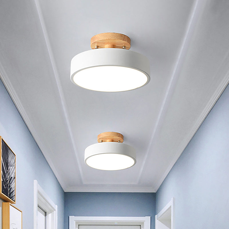 Borealis – Plafonnier LED Trommel Style Scandinave Finition Bois Salon