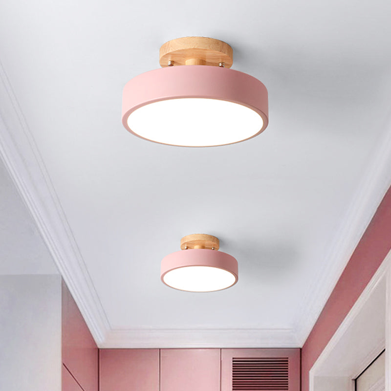 Borealis – Plafonnier LED Trommel Style Scandinave Finition Bois Salon