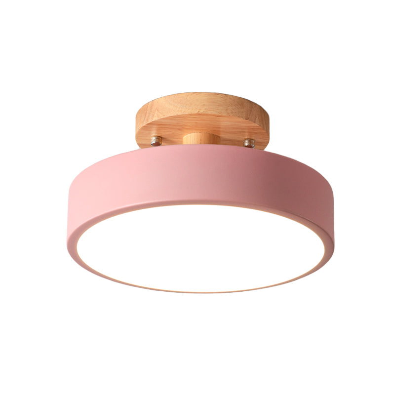 Borealis – Plafonnier LED Trommel Style Scandinave Finition Bois Salon