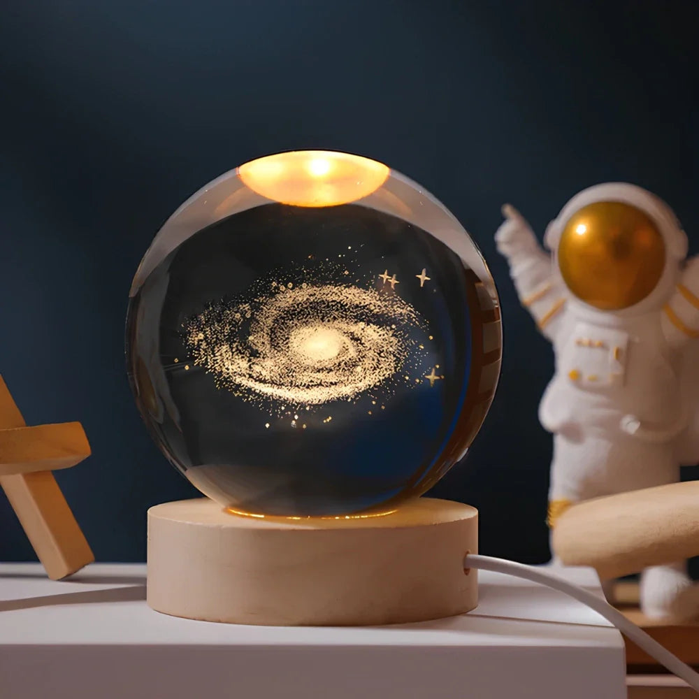 Boule Lumineuse Cristal – Lampe LED Colorée pour Chambre
