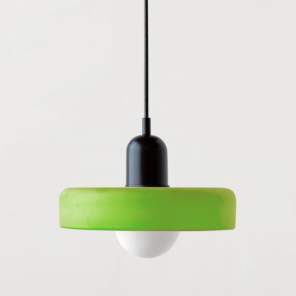 LuminoBau – Suspension Bauhaus en Verre Coloré, Design Moderne, Intérieur
