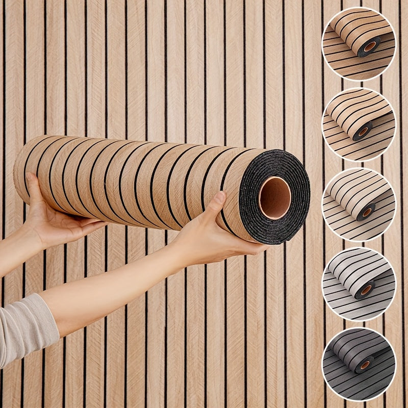 Autocollant Mural Effet Bois 3D IXPE 299,97 × 39,88 cm – Auto-adhésif, Découpable, Texture Relief