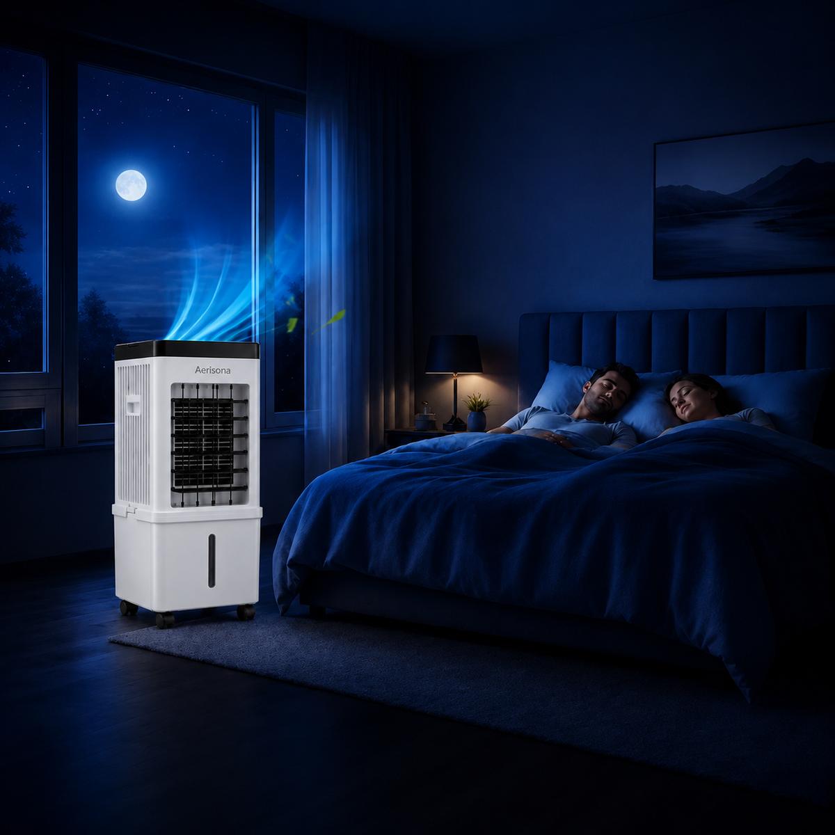 Rafraîchisseur d’air mobile 3-en-1 sans tuyau d’évacuation – refroidisseur par évaporation