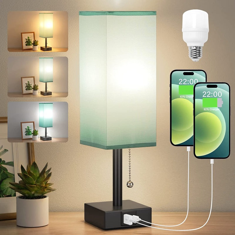 FlexiLamp – Lampe de table dimmable avec 3 températures de couleur et ports USB de recharge