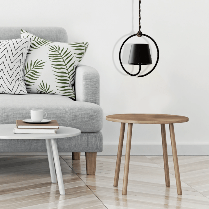 Luminara – Suspension Moderne, Design Minimaliste, Salon, Noir