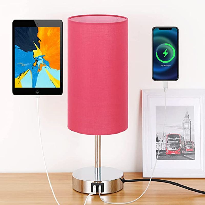 TouchEase – Lampe de Table Dimmable avec Ports USB