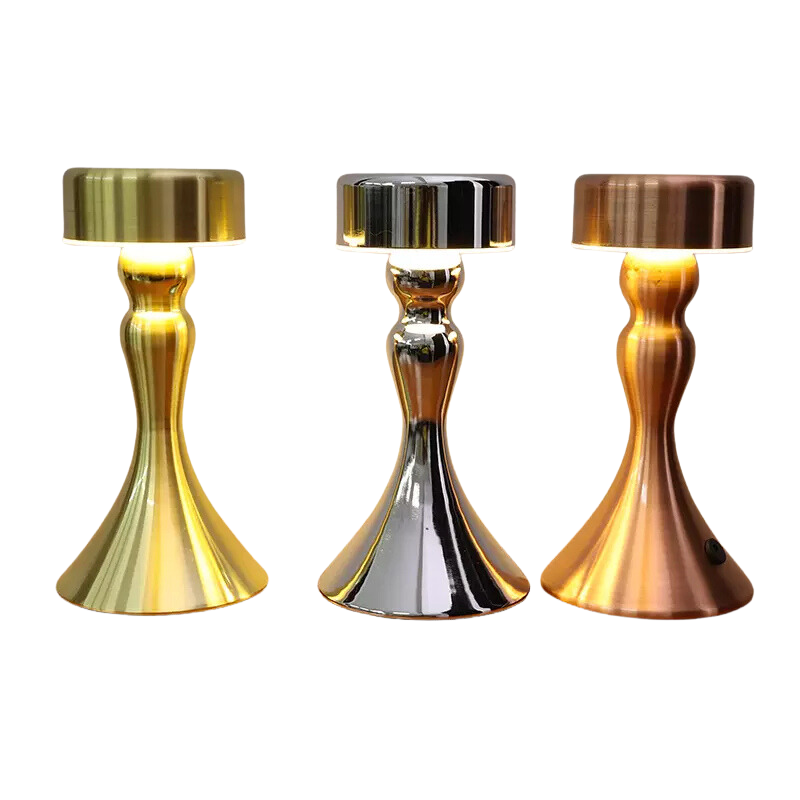 GoldenGlow – Lampe de Table Sans Fil de Luxe avec Fonction de Recharge