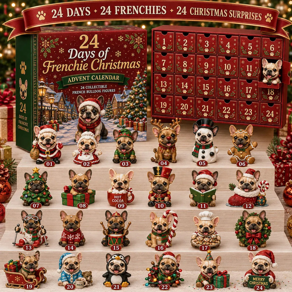 Calendrier de l'Avent Bouledogue Français 2026