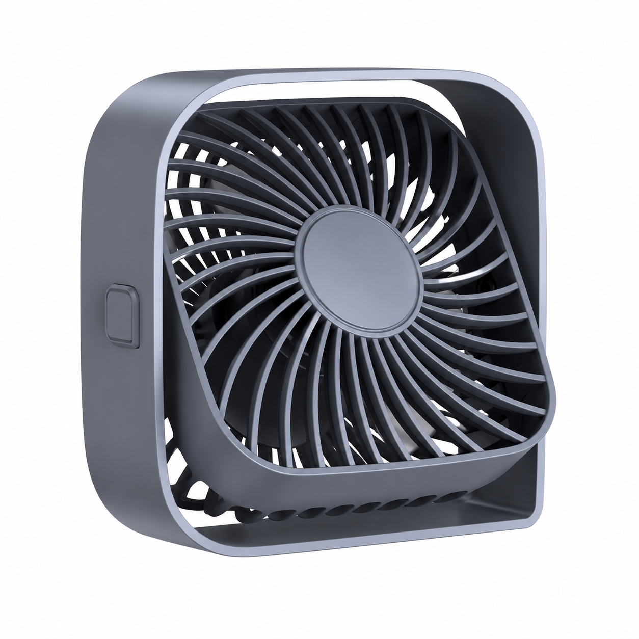 Ventilateur de Bureau Portable ABS Blanc 18 cm – Rotation 360°, 3 Vitesses, USB