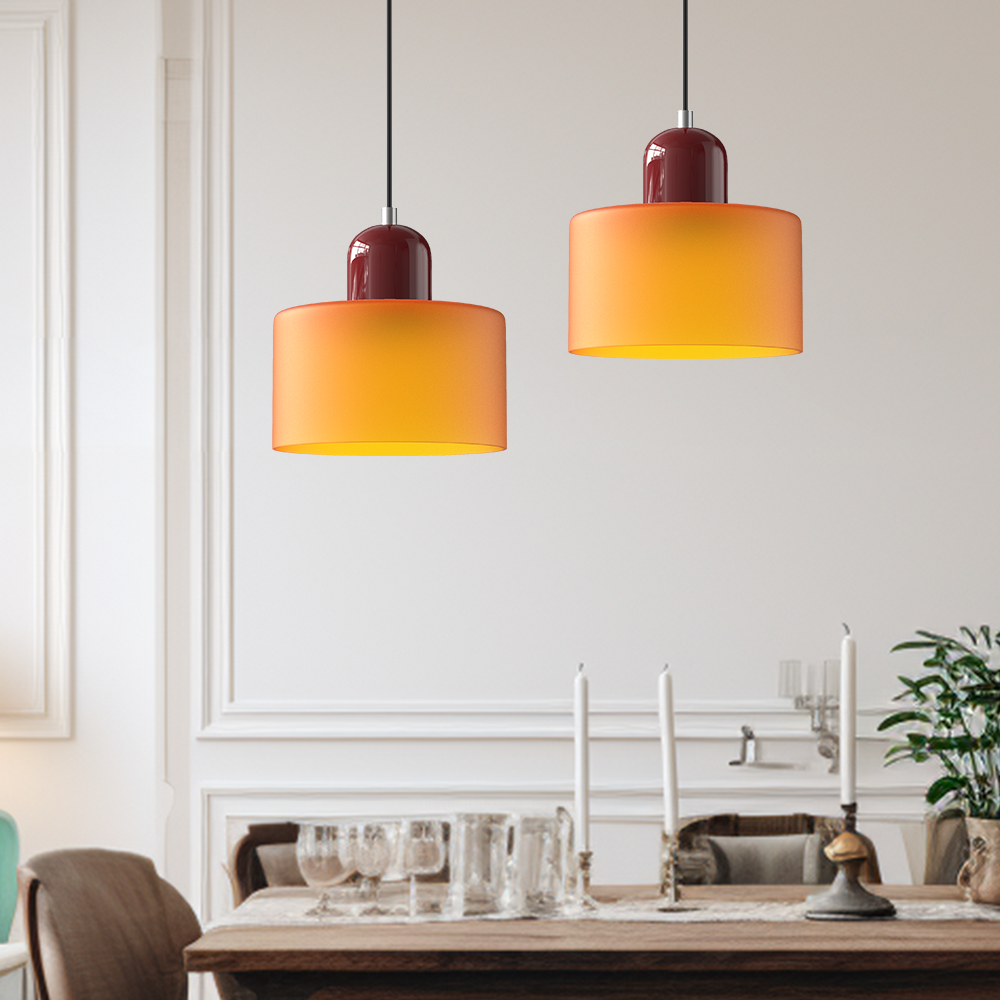 Lumisio – Suspension en Verre Style Bauhaus, Créative, Salon