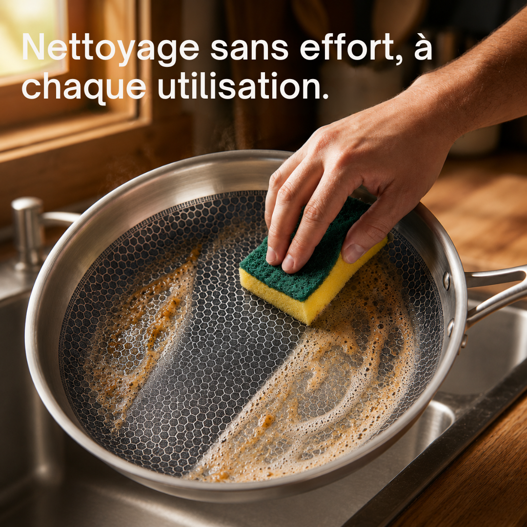 Poêle à Frire en Titane | Antiadhésive, Durable et Facile à Nettoyer