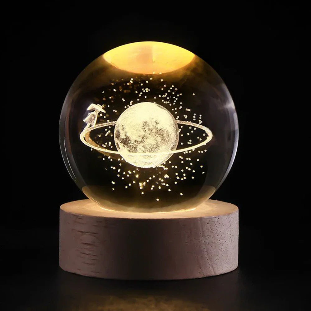 Boule Lumineuse Cristal – Lampe LED Colorée pour Chambre